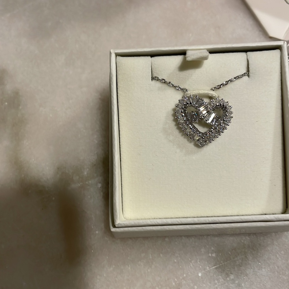 Swarovski Silver Heart Pendant Necklace